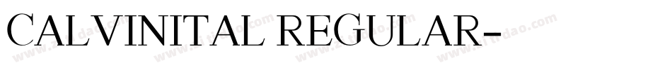 CalvinItal Regular字体转换